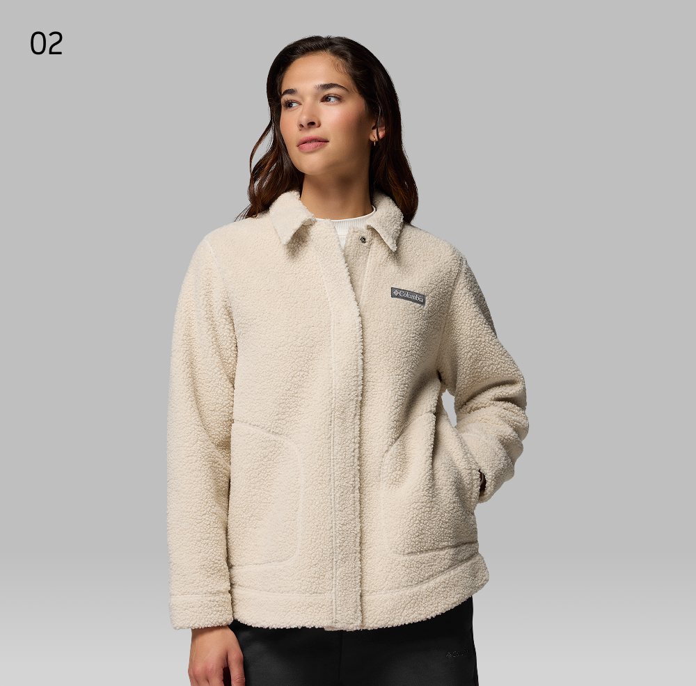 Giacca-camicia in pile Sherpa Panorama™ da donna