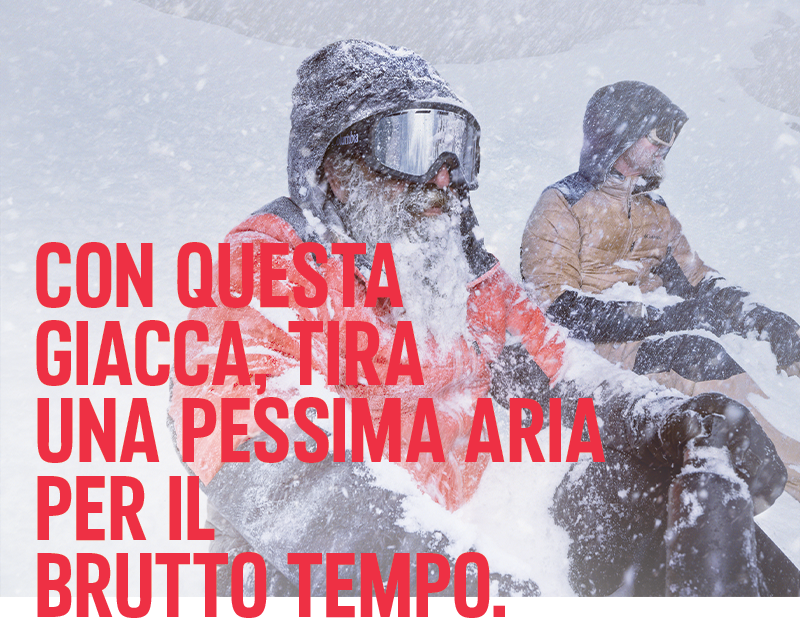 CON QUESTA GIACCA, TIRA UNA PESSIMA ARIA PER IL BRUTTO TEMPO.