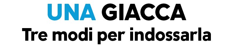 Una giacca Tre modi per indossarla Una giacca Tre modi per indossarla